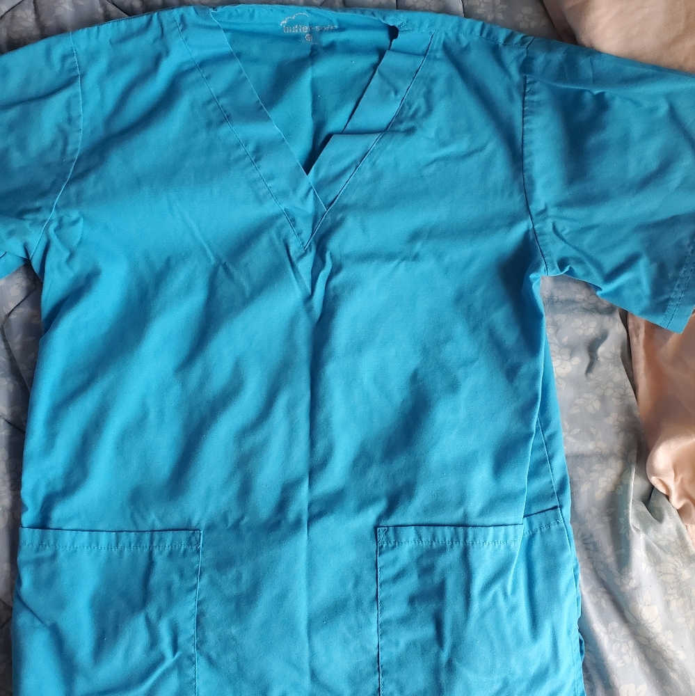 Uniform advantage turquoise scrub set size xs
